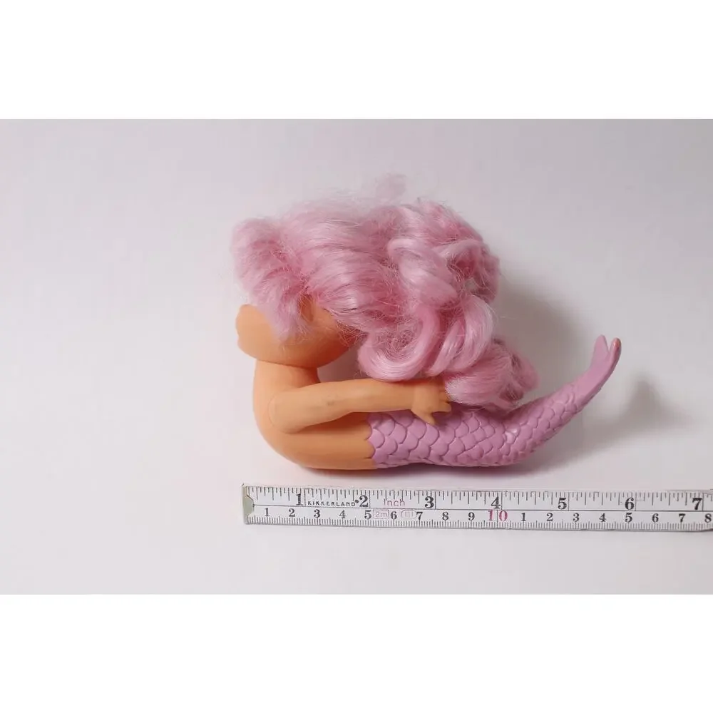 Vintage 1990s TNT Mermaid Bathtub Doll with Pink Hair and Tail ~260209-WH 964